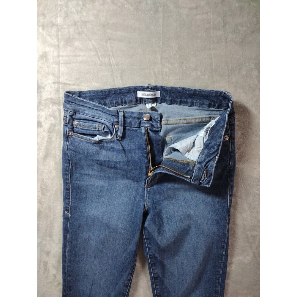 Good American Good Legs Jeans Womens 10/30 Skinny Medium Wash Preppy Casual - Picture 3 of 13